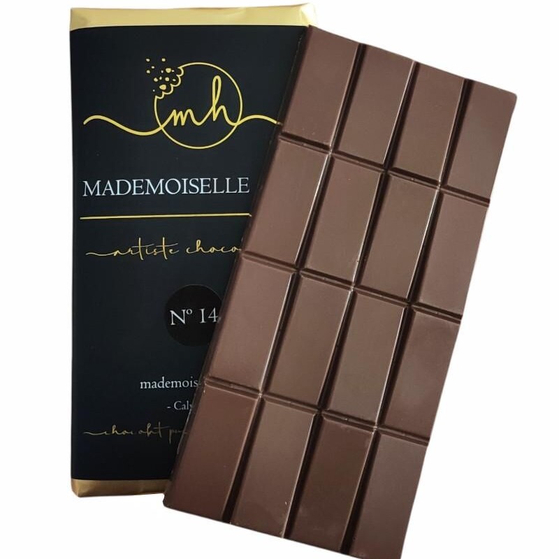 N°14, Tablette de chocolat au lait, fourrée praliné feuilletine